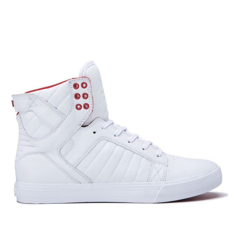 Supra Skytop Hvite Høye Sneakers Herre [NO-5-B560]